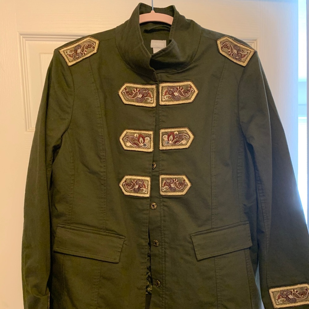 Chicos military style jacket